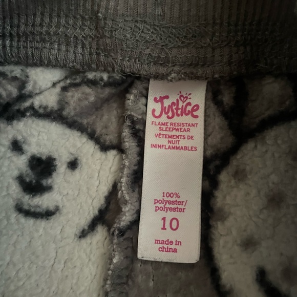 Justice Polar Bears Cozy Pajama Sleepwear Jogger Pants - Picture 5 of 7